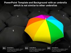 Powerpoint template and background with an umbrella which is not similar to other umbrellas