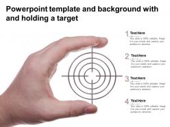 Powerpoint template and background with and holding a target