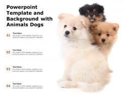 Powerpoint template and background with animals dogs