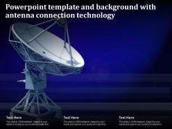 Powerpoint template and background with antenna connection technology