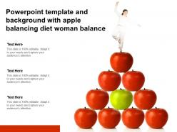 Powerpoint template and background with apple balancing diet woman balance