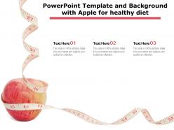 Powerpoint template and background with apple for healthy diet