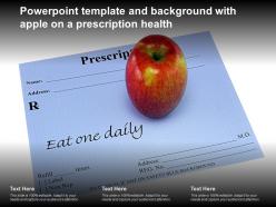 Powerpoint template and background with apple on a prescription health