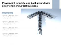 Powerpoint template and background with arrow chain industrial business