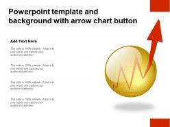 Powerpoint template and background with arrow chart button