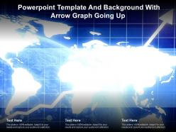 Powerpoint template and background with arrow graph going up