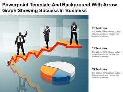 Powerpoint Template And Background With Arrow Graph Showing Success In Business