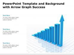 Powerpoint template and background with arrow graph success