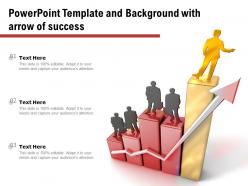 Powerpoint template and background with arrow of success