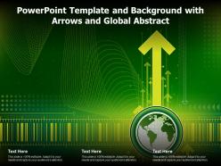 Powerpoint template and background with arrows and global abstract