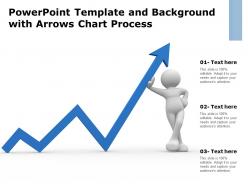 Powerpoint template and background with arrows chart process