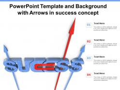 Powerpoint template and background with arrows in success concept
