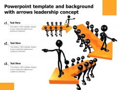 Powerpoint template and background with arrows leadership concept
