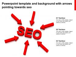 Powerpoint template and background with arrows pointing towards seo