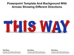 Powerpoint template and background with arrows showing different directions