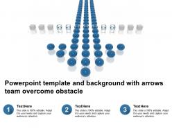 Powerpoint template and background with arrows team overcome obstacle