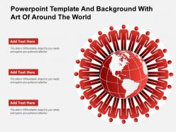 Powerpoint template and background with art of around the world