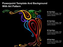 Powerpoint template and background with art pattern