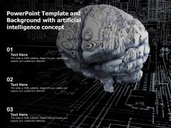 Powerpoint template and background with artificial intelligence concept