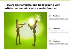 Powerpoint template and background with artists mannequins with a metaphorical