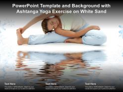Powerpoint Template And Background With Ashtanga Yoga Exercise On White Sand