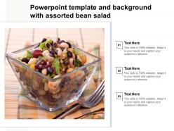 Powerpoint template and background with assorted bean salad