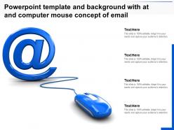 Powerpoint template and background with at and computer mouse concept of email