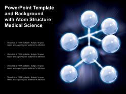 Powerpoint template and background with atom structure medical science