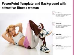 Powerpoint template and background with attractive fitness woman