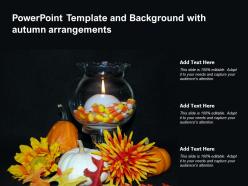 Powerpoint template and background with autumn arrangements
