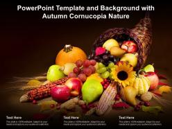 Powerpoint template and background with autumn cornucopia nature