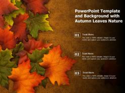 Powerpoint template and background with autumn leaves nature