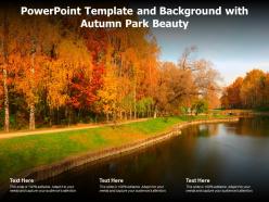 Powerpoint template and background with autumn park beauty