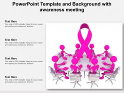 Powerpoint template and background with awareness meeting