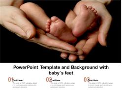 Powerpoint template and background with babys feet