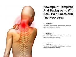 Powerpoint template and background with back pain located in the neck area