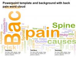 Powerpoint template and background with back pain word cloud