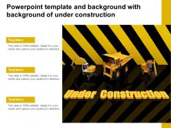 Powerpoint template and background with background of under construction