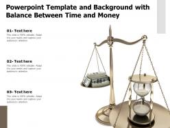 Powerpoint template and background with balance between time and money
