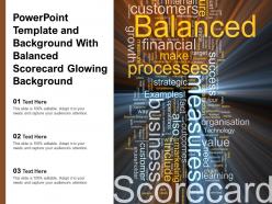 Powerpoint template and background with balanced scorecard glowing background