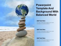 Powerpoint template and background with balanced world
