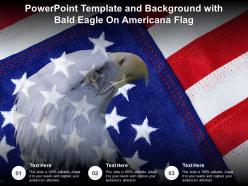 Powerpoint template and background with bald eagle on americana flag