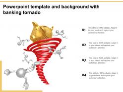 Powerpoint Template And Background With Banking Tornado