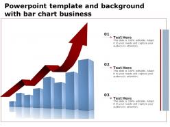 Powerpoint template and background with bar chart business