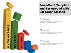 Powerpoint template and background with bar graph slashed