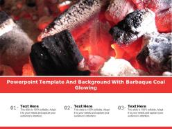 Powerpoint template and background with barbaque coal glowing