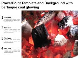 Powerpoint template and background with barbeque coal glowing