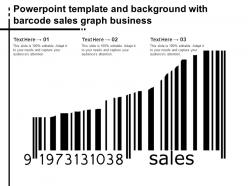 Powerpoint template and background with barcode sales graph business