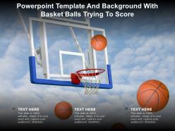 Powerpoint template and background with basket balls trying to score