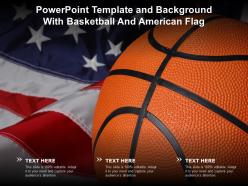 Powerpoint template and background with basketball and american flag